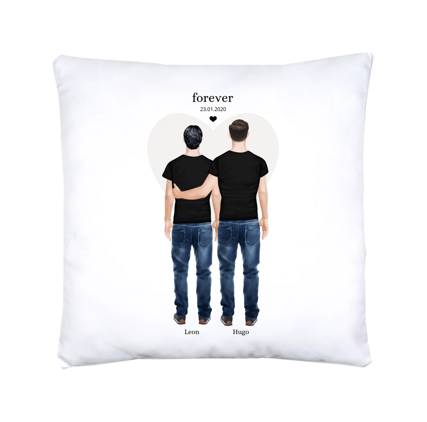 Partnergeschenk beste Freunde Geschenk personalisiert - 2 Männer Bettwäsche Freundschaft & Valentinstag Geschenk, Geburtstagsgeschenk & Weihnachtsgeschenk