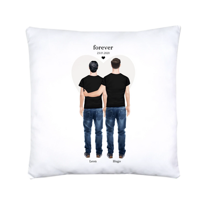 Partnergeschenk beste Freunde Geschenk personalisiert - 2 Männer Bettwäsche Freundschaft & Valentinstag Geschenk, Geburtstagsgeschenk & Weihnachtsgeschenk