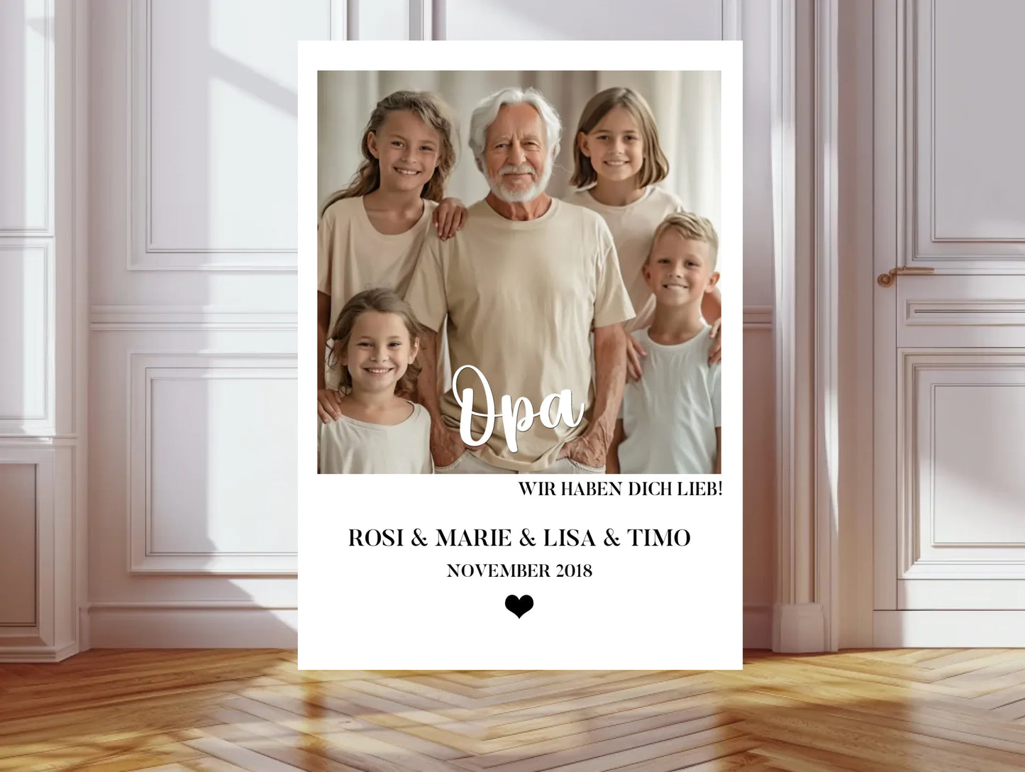 "Opa" Personalisiertes Fotoposter Geschenk- Geburtstagsgeschenk - Weihnachtsgeschenk - Digitale Datei