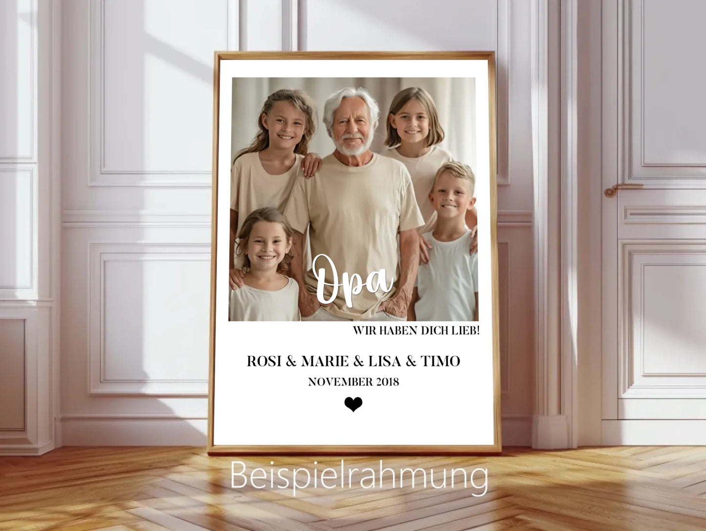 "Opa" Personalisiertes Fotoposter Geschenk- Geburtstagsgeschenk - Weihnachtsgeschenk - Digitale Datei