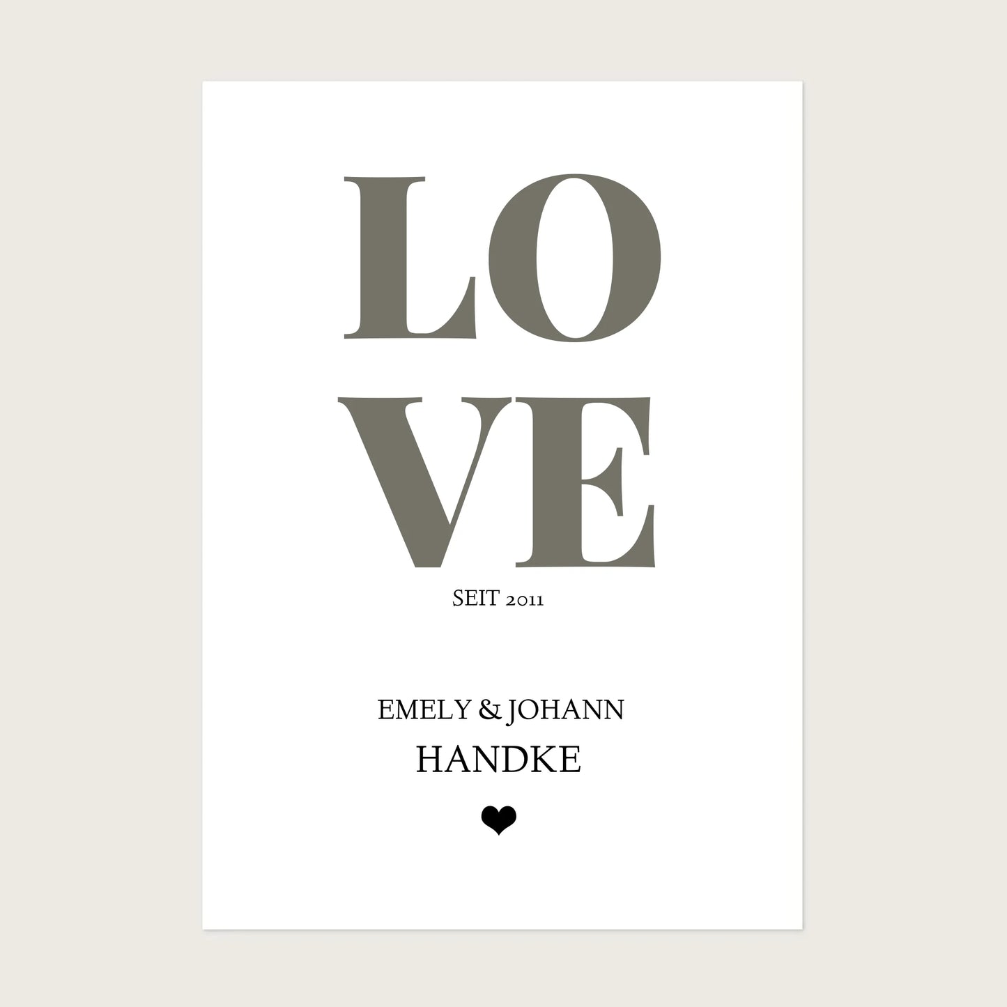 LOVE Poster personalisiert mit Name und Datum !!! Digitale Datei zum Selberdrucken - kein Poster !!! Digitale Datei zum Selberdrucken - kein Poster A4 A3 A2