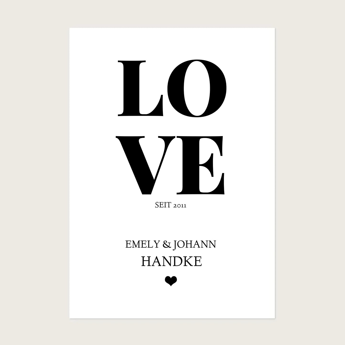LOVE Poster personalisiert mit Name und Datum !!! Digitale Datei zum Selberdrucken - kein Poster !!! Digitale Datei zum Selberdrucken - kein Poster A4 A3 A2