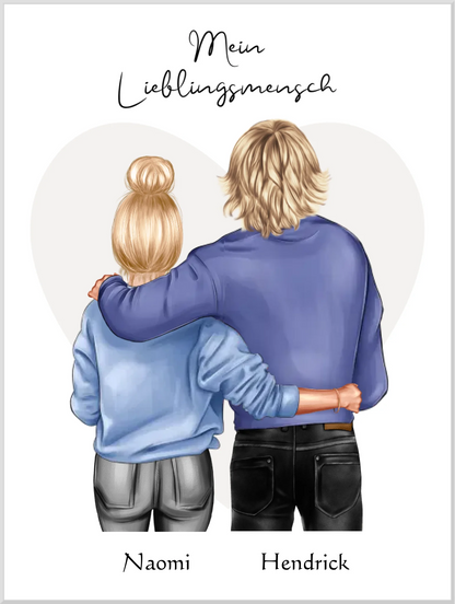 Personalisiertes Geschenk Freundin, Geschenk Freund, Geburtstagsgeschenk, Weihnachtsgeschenk Leinwanddruck Leinwandbild