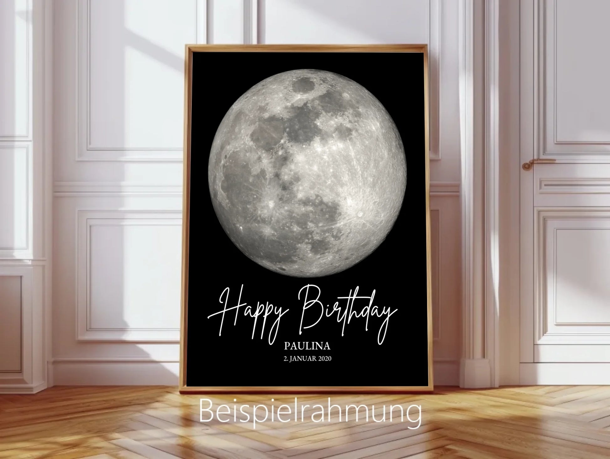 Personalisiertes Geschenk zum Geburtstag Mondphasen-Poster