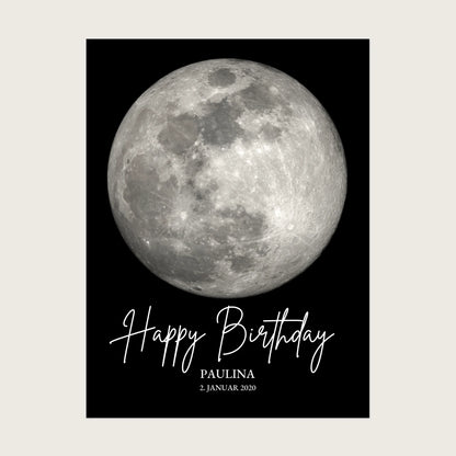 Personalisiertes Geschenk zum Geburtstag Mondphasen-Poster Digitale Datei zum Selberdrucken - kein Poster !!! Digitale Datei zum Selberdrucken - kein Poster 30x40 45x60 60x80 cm