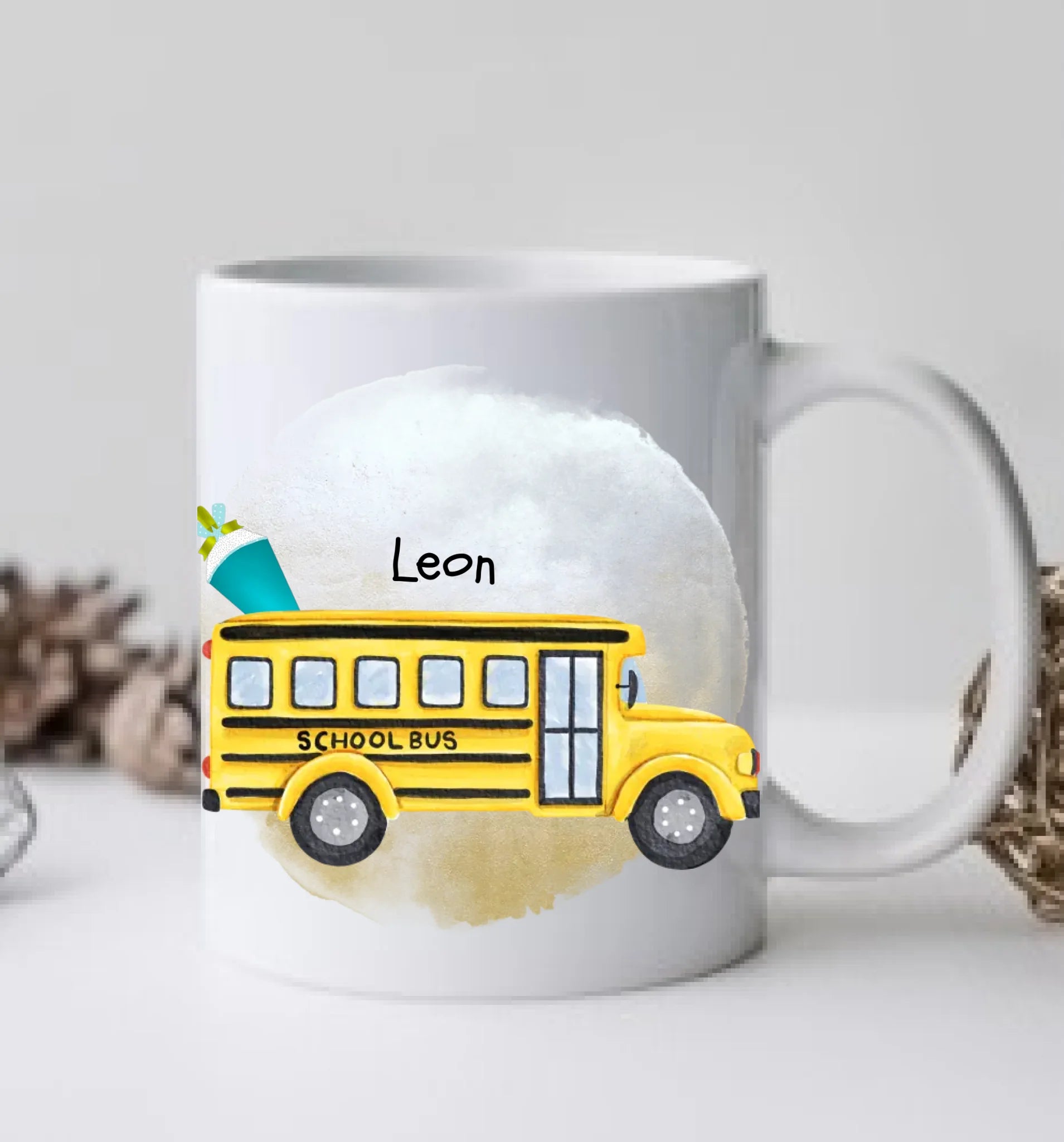 Geschenk zur Einschulung - Kindertasse mit Namen Keramiktasse 330 ml Mug Classic - Panorama