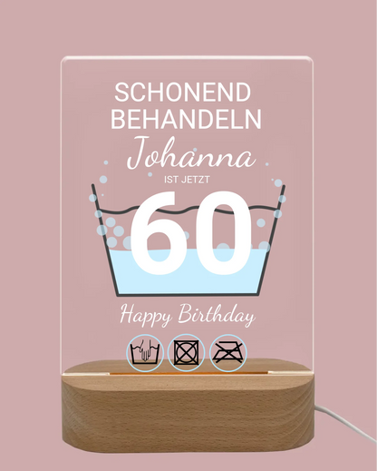 Geburtstagsgeschenk mit Jahreszahl 1-99 - Personalisiertes Deko-LED Licht