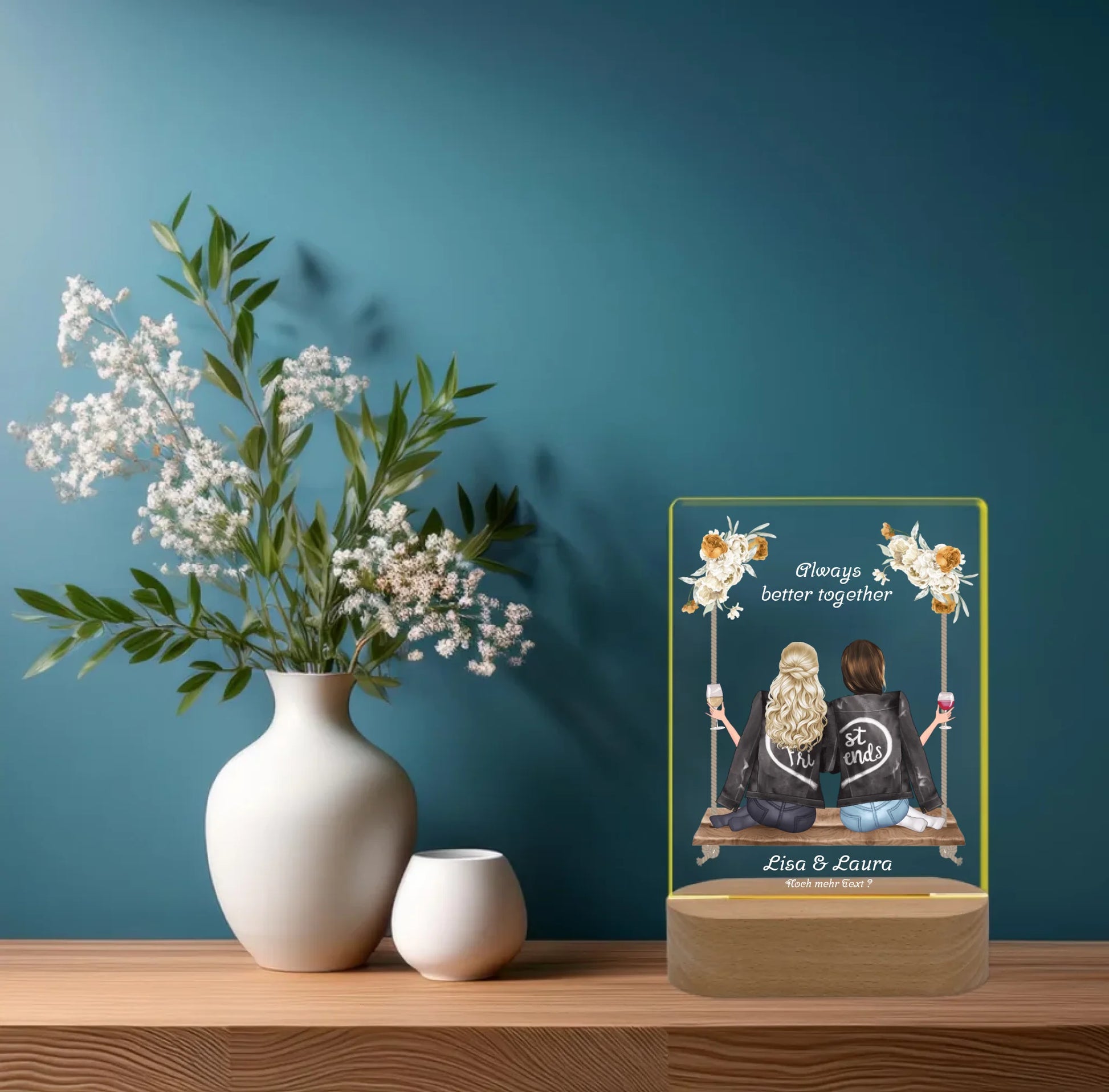 Personalisiertes Dekolicht Geschenk ''Beste Freundin" | Geschenkidee mit Namen
