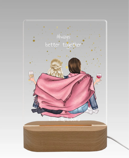 ''Beste Freundin" Personalisiertes Dekolicht Geschenk mit Namen