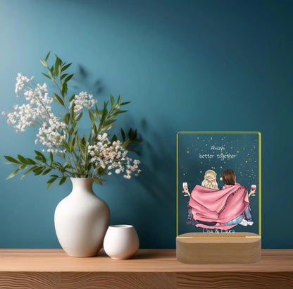 ''Beste Freundin" Personalisiertes Dekolicht Geschenk mit Namen
