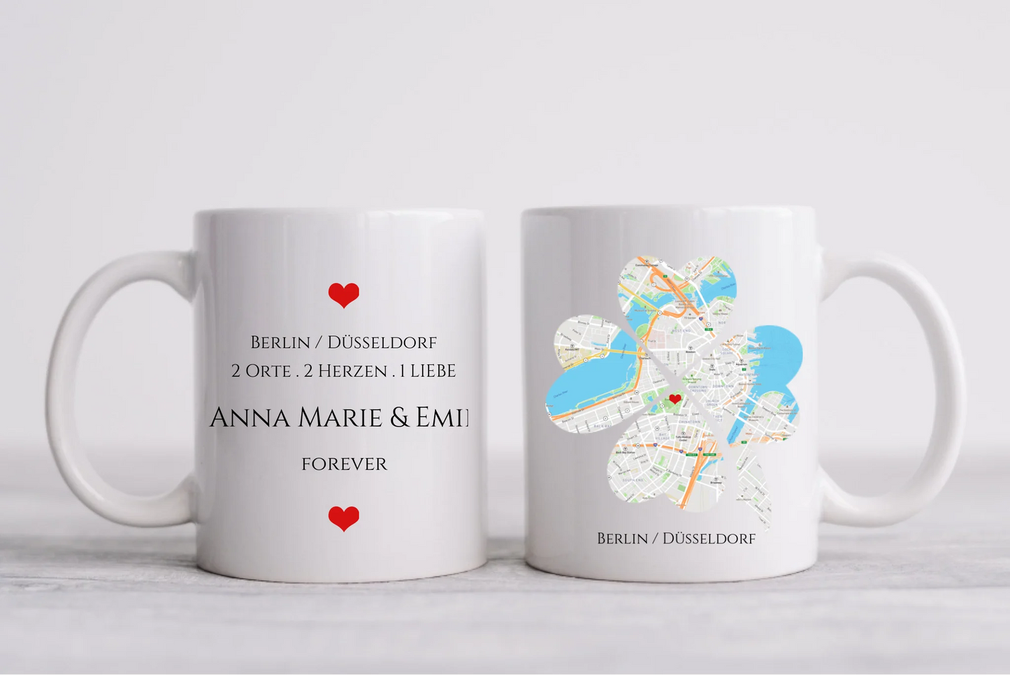 Personalisierte Tasse, wo alles begann, Kennenlernorte, Partner Geschenk Freund - Lebenspartner - Freundin - Valentin - Hochzeitstag