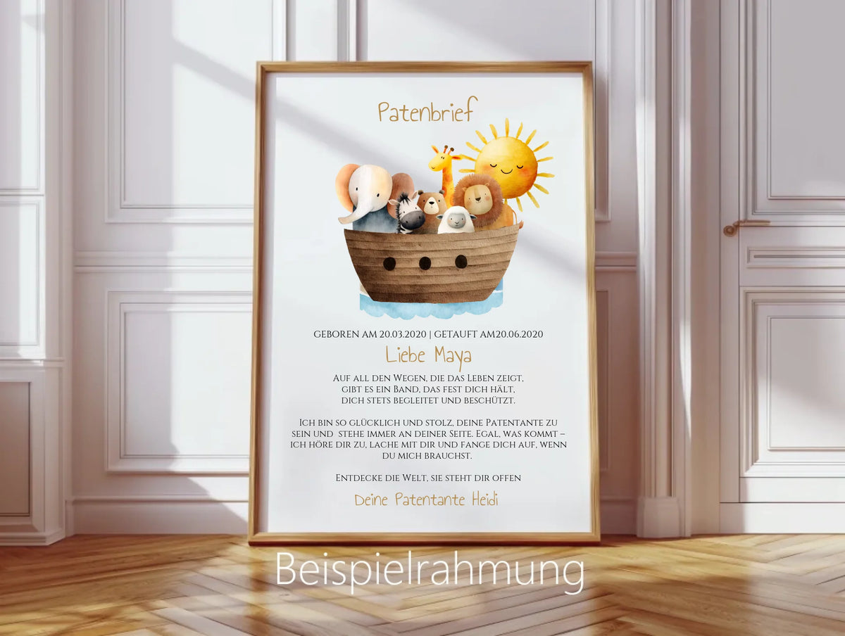 Patenbrief Geschenk Patenkind