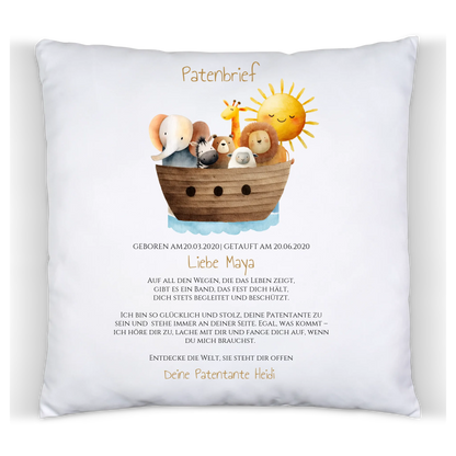 Patenbrief Geschenk Patenkind Premium Kissen (Plüschoberfläche) Premium Kissen