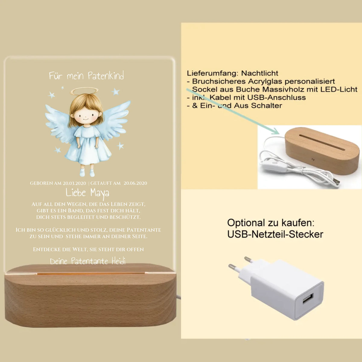 Produktinfo rechteckiges 3