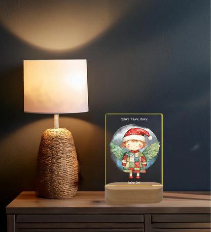 Personalisiertes LED Nachtlicht & Dekolicht für Kinder - Weihnachtsengel 2