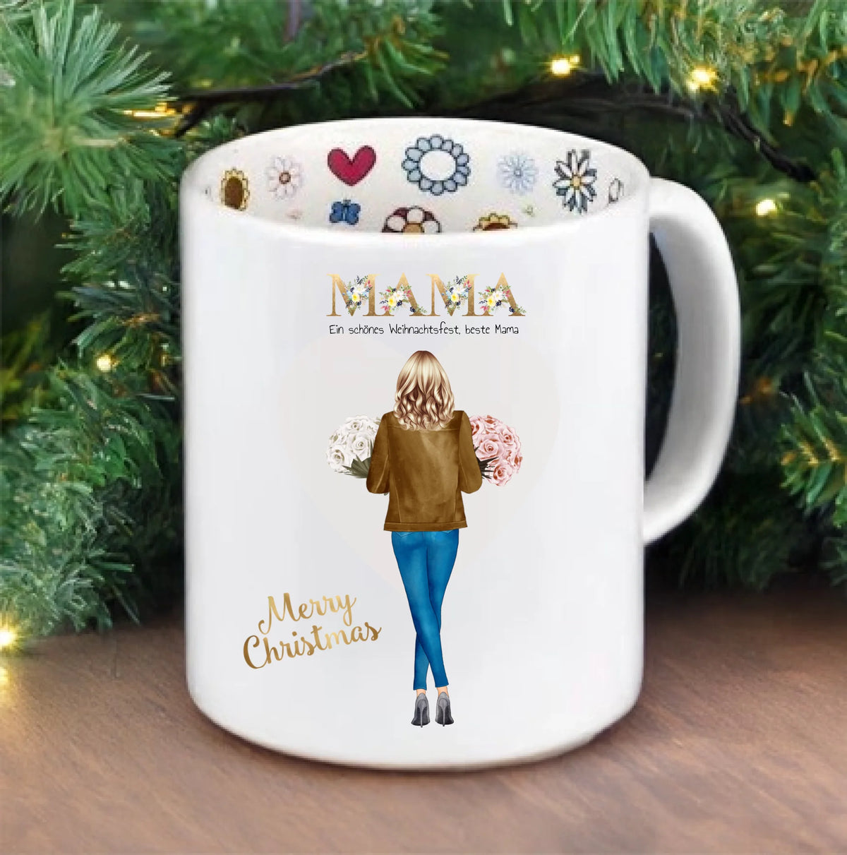 Weihnachtstasse mit Mama, schönes Weihnachtsfest und Spruch Seasonal Mug-Christmas Default Pre-Printed Inside