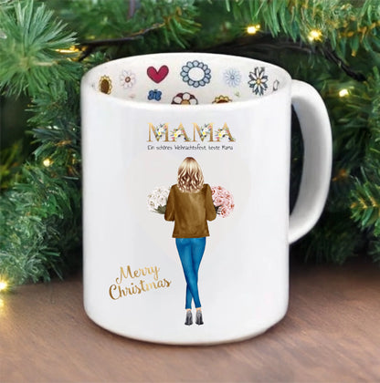 Weihnachtstasse mit Mama, schönes Weihnachtsfest und Spruch Seasonal Mug-Christmas Default Pre-Printed Inside