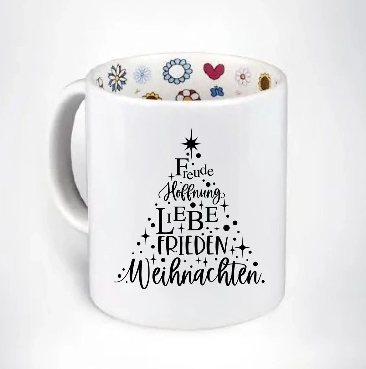 Weihnachtstasse mit Mama, schönes Weihnachtsfest und Spruch