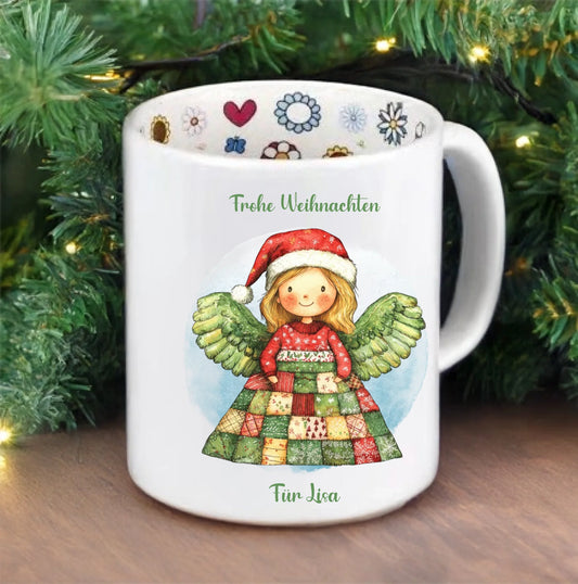 Weihnachtstasse mit Weihnachtsengel für Mädchen und Jungen Seasonal Mug-Christmas Default Pre-Printed Inside