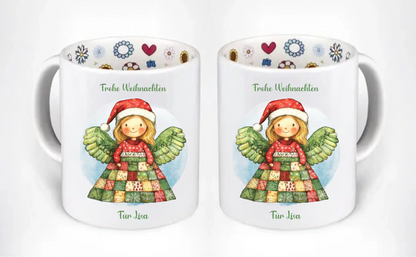 Weihnachtstasse mit Weihnachtsengel für Mädchen und Jungen
