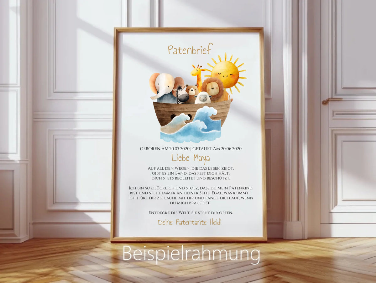 Patenbrief Geschenk Patenkind
