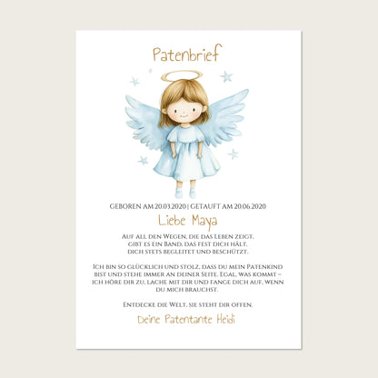Patenbrief Geschenk Patenkind - Poster, Kissen, Decke, Leinwandbild personalisiert !!! Digitale Datei zum Selberdrucken - kein Poster !!! Digitale Datei zum Selberdrucken - kein Poster A4 A3 A2