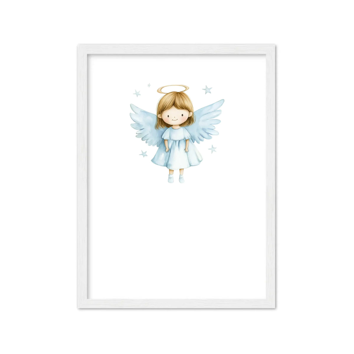 Patenbrief Geschenk Patenkind - Poster, Kissen, Decke, Leinwandbild personalisiert Gerahmtes Poster weiß Holzflair Weiß