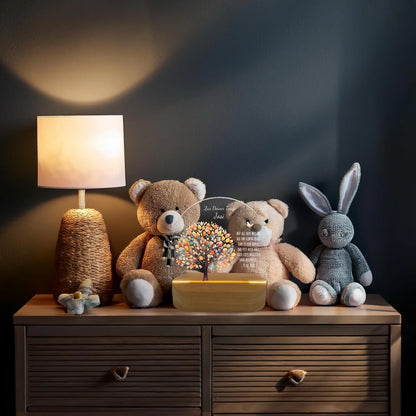Zur Taufe - Taufgeschenk Lebensbaum Mädchen / Junge - Personalisiertes LED Nachtlicht für Babys & Kinder- Geschenk Geburt 2