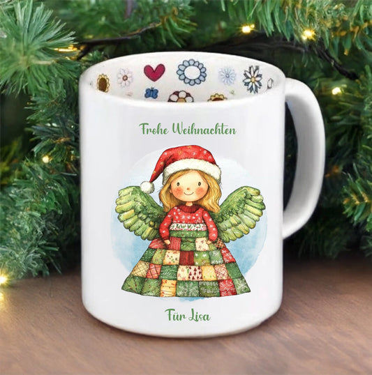 Weihnachtstasse mit Weihnachtsengel für Mädchen und Jungen Seasonal Mug-Christmas Default Pre-Printed Inside