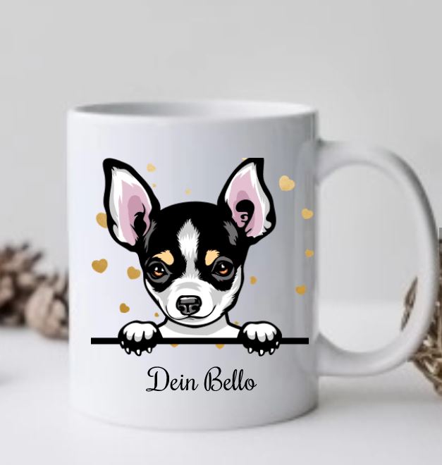 Personalisierte Tasse für Hundeliebhaber, Tierliebhaber mit Namen und Text gestalten