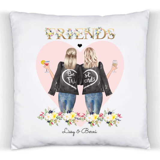 FRIENDS 2 Beste Freundinnen Geburtstagsgeschenk Kissen - Personalisiertes Kissen online bestellen