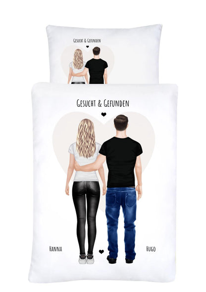 Personalisiertes Geschenk Bettwäsche für Paare, beste Freunde von Zeitraum-Kunstdrucke