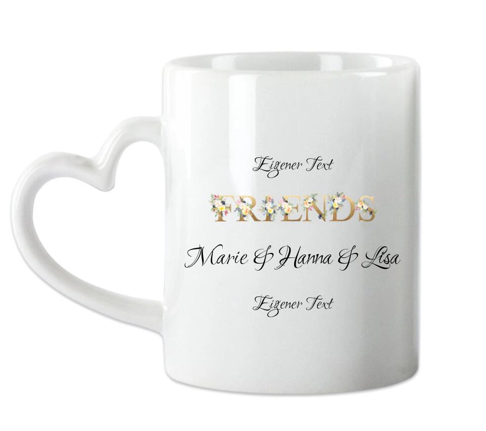 Personalisierte Tasse, 3 Beste Freundinnen Tasse, Personalisierter Kaffeebecher, Geschenkidee Freundin, Weihnachtsgeschenk Familie, Schwester, Freundin