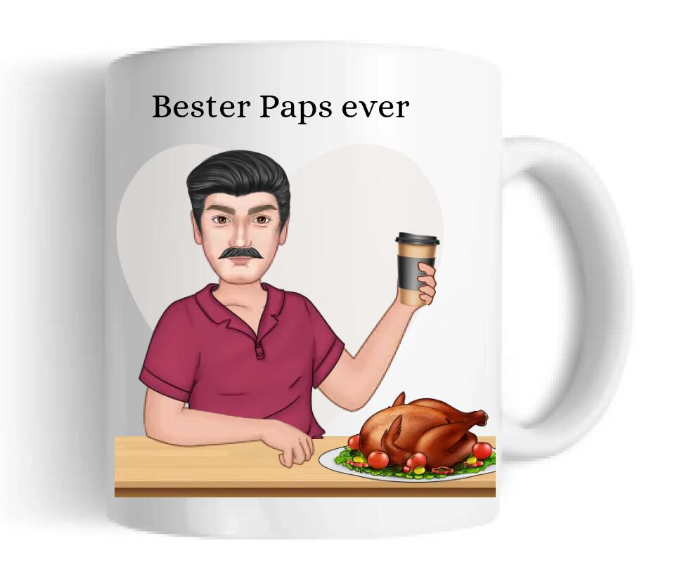 Personalisierte Kaffeetasse Vatertag, Geburtstagsgeschenke Tasse Papa