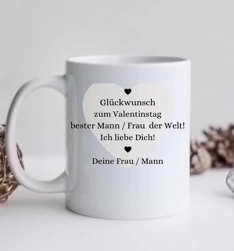 Personalisiertes Geschenk Tasse - Partnergeschenk - Valentinsgeschenk