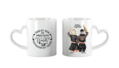 2 Personalisierte Tasse 2 Beste Freundinnen - Geschenk beste Freundin - Geburtstagsgeschenk  - Schwester - Muttertag - Kollegin