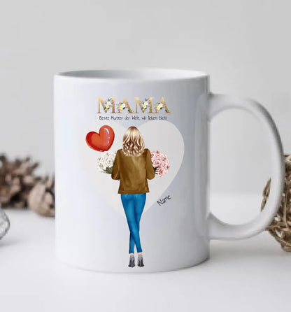 Personalisiertes Geschenk Muttertagsgeschenk - Personalisierte Tasse, Kaffeebecher