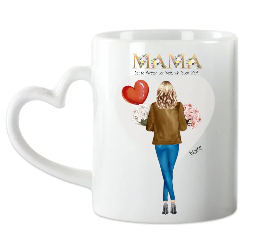 Personalisiertes Geschenk Muttertagsgeschenk - Personalisierte Tasse, Kaffeebecher