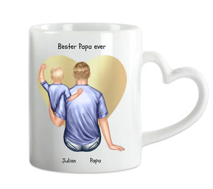 Personalisierte Tasse Vatertag - Papa Geburtstagsgeschenk Tasse mit Kind