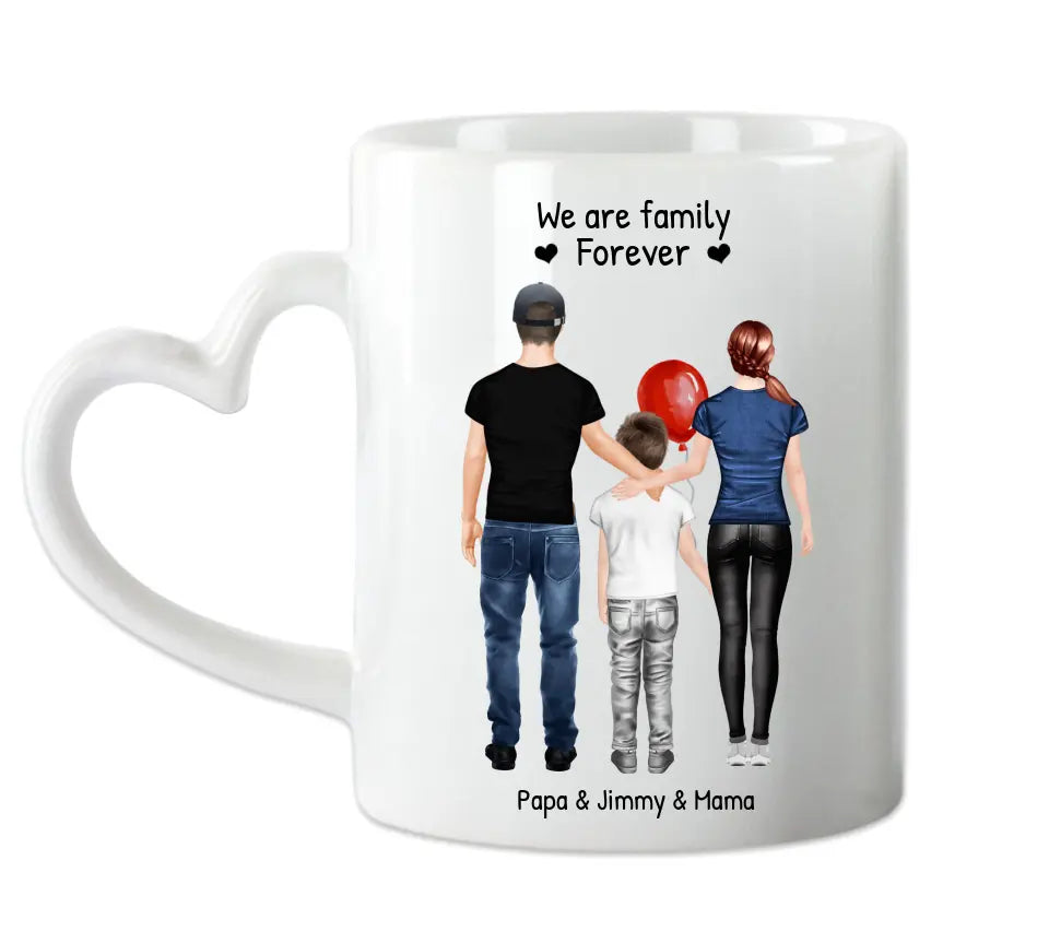 Weihnachtsgeschenk personalisierte Tasse Mama, Papa, Kind, Sohn oder Tochter- personalisierte Kaffeebecher Geburtstagsgeschenk - Weihnachtsgeschenkidee
